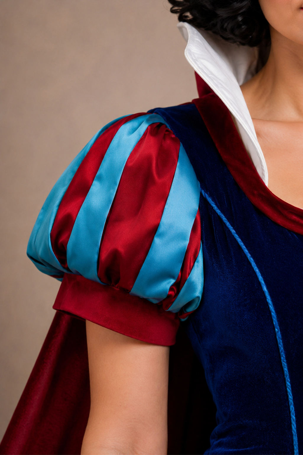 Snow White Inspired Princess Dress with Cape & Headband